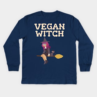 Proud Vegan Witch - Magical Vegan Woman Kids Long Sleeve T-Shirt